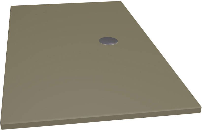 Xenz Flat douchevloer 120x80x4 cm acryl rechthoek klei mat