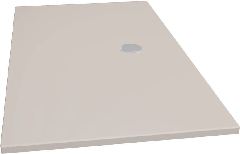 Xenz Flat douchevloer 140x100x4 cm acryl rechthoek creme mat