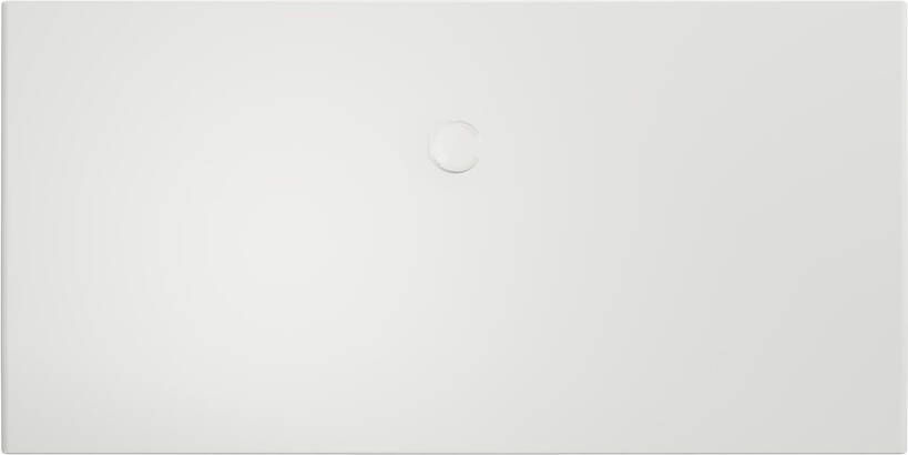 Xenz Douchevloer Flat Plus | 200x100 cm | Incl.Afvoersifon-Chroom | Acryl | Rechthoekig | Wit glans