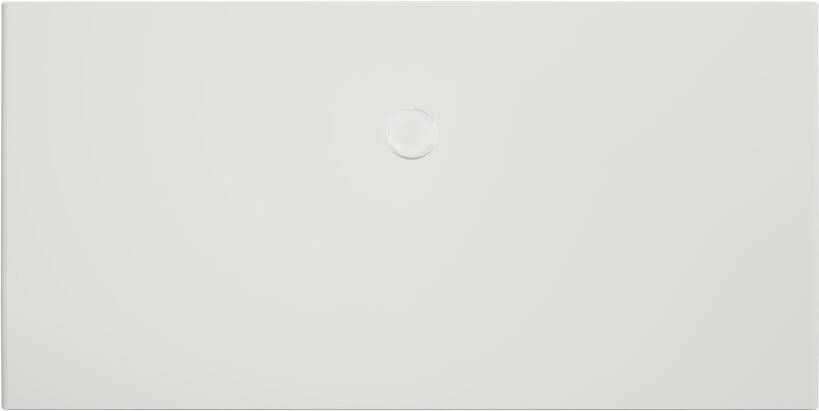 Xenz Douchevloer Flat Plus | 200x100 cm | Incl.Afvoersifon-Chroom | Acryl | Rechthoekig | Wit mat