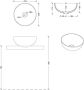 Xenz George waskom rond 37 cm keramiek rose mat - Thumbnail 3