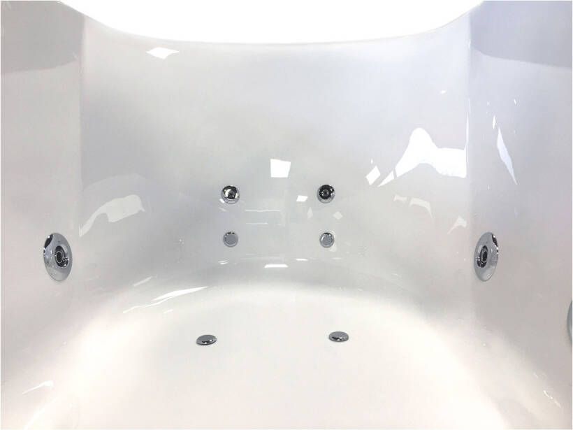 Xenz Whirlpool bad Kristal | 170x75 cm | Acryl | Elektronisch | Combisysteem | Wit glans