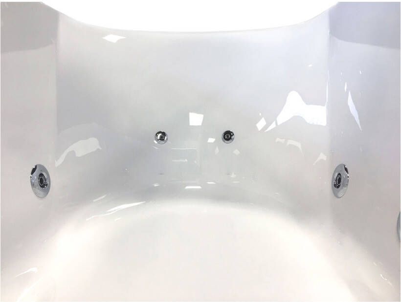 Xenz Whirlpool bad Kristal | 170x75 cm | Acryl | Pneumatisch | Waterjetsysteem | Wit glans