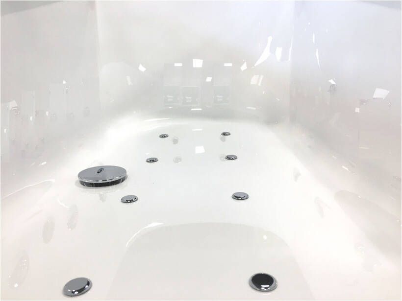 Xenz Whirlpool bad Kristal | 170x75 cm | Acryl | Pneumatisch | Luchtsysteem | Wit glans