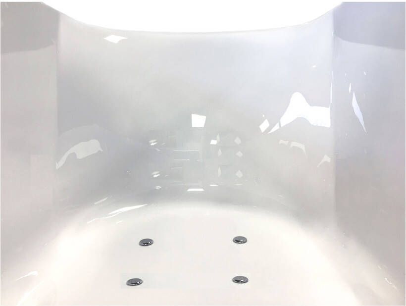Xenz Whirlpool bad Kristal | 170x75 cm | Acryl | Pneumatisch | Luchtsysteem | Wit glans