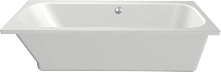 Xenz Ligbad Aruba | Inbouw | 170x75 cm | Incl.Badafvoer | Met overloop | Acryl | Glans wit