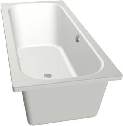 Xenz Ligbad Aruba | Inbouw | 170x75 cm | Incl.Badafvoer | Met overloop | Acryl | Mat wit