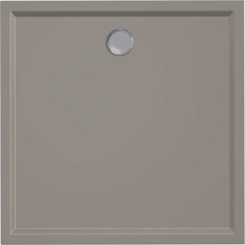 Xenz Douchevloer Mariana Plus | 80x80 cm | Incl.Afvoersifon-Chroom | Acryl | Vierkant | Cement