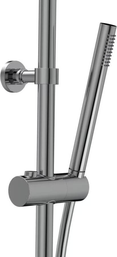 Xenz Regendouche set Duero | Opbouw | 20 cm | Thermostaatkraan | Telescopisch | Chroom