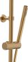 Xenz Regendouche set Duero | Opbouw | 20 cm | Thermostaatkraan | Telescopisch | Goud geborsteld - Thumbnail 3