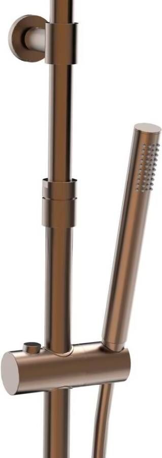 Xenz Regendouche set Duero | Opbouw | 30 cm | Thermostaatkraan | Telescopisch | Brons geborsteld PVD coating