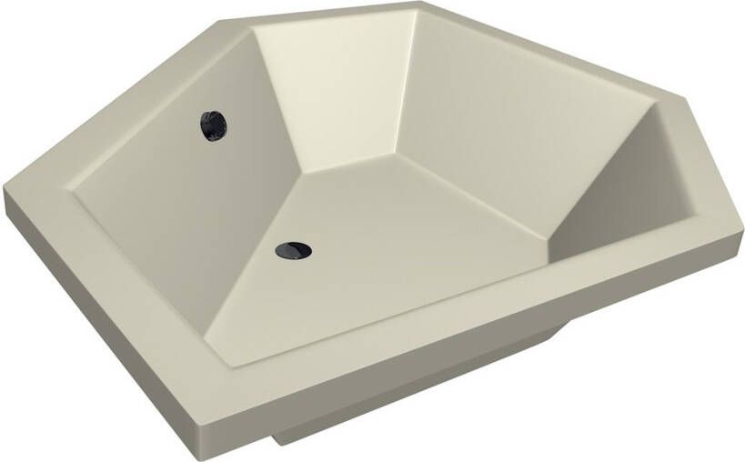 Xenz Hoekbad Society 145 | Inbouw | 145x145 cm | Incl.Badafvoer | Met overloop | Acryl | Pergamon glans