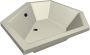 Xenz Ligbad Inbouw Society 145 Hoekbad 1-2 Persoons Duobad 145x145x50cm Acryl Bahama Beige Hoogglans met Poten - Thumbnail 10