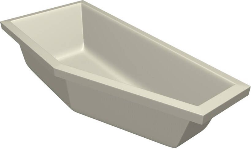 Xenz Ruimtebesparend bad Society compact | Links | 180x80 cm | Incl.Badafvoer | Met overloop | Acryl | Pergamon glans