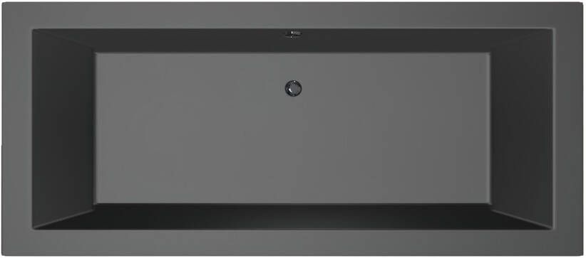 Xenz Ligbad Society | Inbouw | 180x90 cm | Incl.Badafvoer | Met overloop | Acryl | Zwart mat