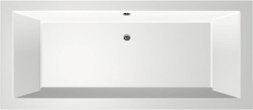 Xenz Ligbad Society | Inbouw | 190x120 cm | Incl.Badafvoer | Met overloop | Acryl | Glans wit