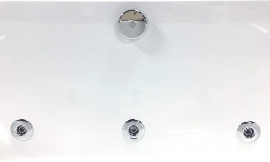 Xenz Whirlpool bad Society | 175x80 cm | Acryl | Pneumatisch | Waterjetsysteem | Wit glans