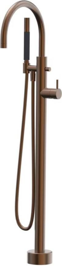 Xenz Vrijstaande badkraan Duero | Hoogte uitloop 84.5 cm | Draaibare uitloop | Mengkraan | Oud Koper