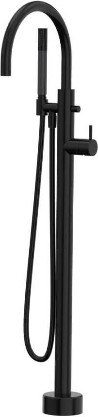 Xenz Vrijstaande badkraan Duero | Hoogte uitloop 84.5 cm | Draaibare uitloop | Mengkraan | Rond | Zwart