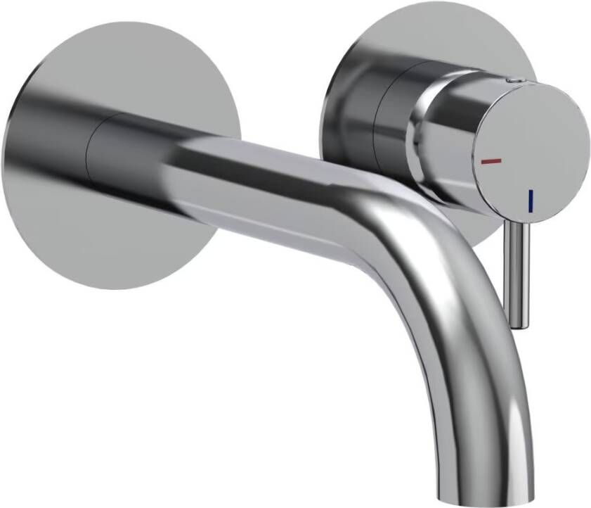 Xenz Wastafelkraan Duero | Inbouw | Mengkraan | Incl.Inbouwdeel | Rond | Chroom