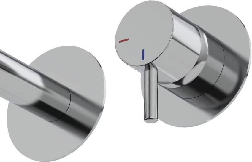 Xenz Wastafelkraan Duero | Inbouw | Mengkraan | Incl.Inbouwdeel | Rond | Chroom