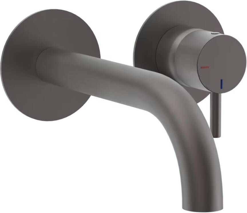 Xenz Wastafelkraan Duero | Inbouw | Mengkraan | Incl.Inbouwdeel | Rond | Grafiet PVD