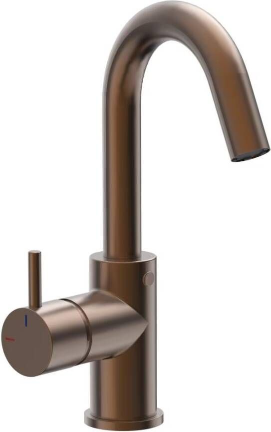 Xenz Wastafelkraan Duero | Opbouw | Mengkraan | Hoog model | Brons geborsteld PVD coating