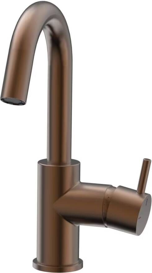 Xenz Wastafelkraan Duero | Opbouw | Mengkraan | Hoog model | Brons geborsteld PVD coating