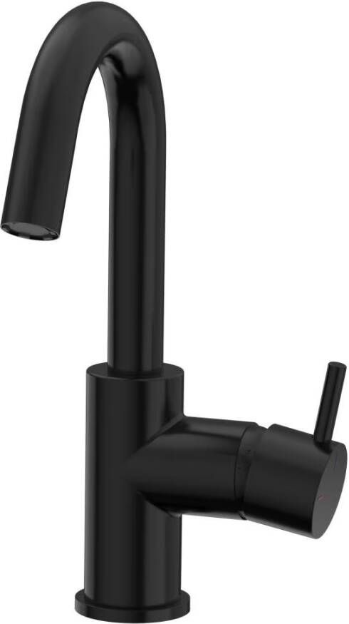Xenz Wastafelkraan Duero | Opbouw | Mengkraan | Hoog model | Ebony (zwart mat)