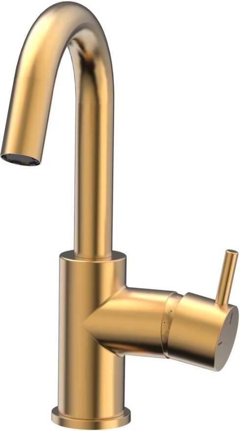 Xenz Wastafelkraan Duero | Opbouw | Mengkraan | Hoog model | Goud geborsteld