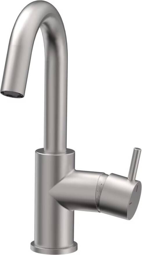 Xenz Wastafelkraan Duero | Opbouw | Mengkraan | Hoog model | Inox (rvs look)