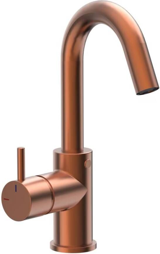 Xenz Wastafelkraan Duero | Opbouw | Mengkraan | Hoog model | Oud koper