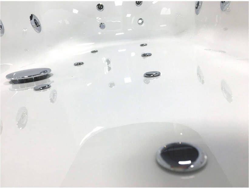 Xenz Whirlpool bad Robijn | 180x80 cm | Acryl | Elektronisch | Combisysteem | Wit glans