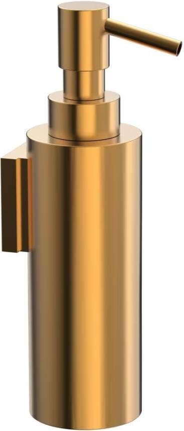 Xenz Zeepdispenser Duero | Wandmontage | Messing | Rond | Goud geborsteld