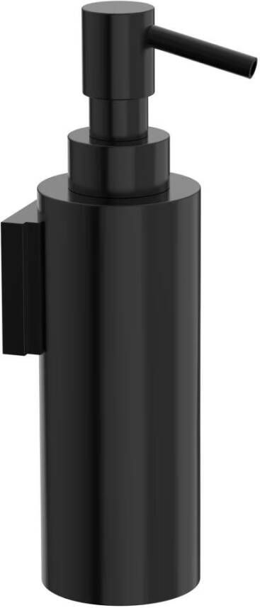 Xenz Zeepdispenser Duero | Wandmontage | Messing | Rond | Zwart mat