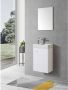 Fabriecio Southampton fonteinmeubelset 40x60x22 cm bruin inclusief spiegel en fontein - Thumbnail 1