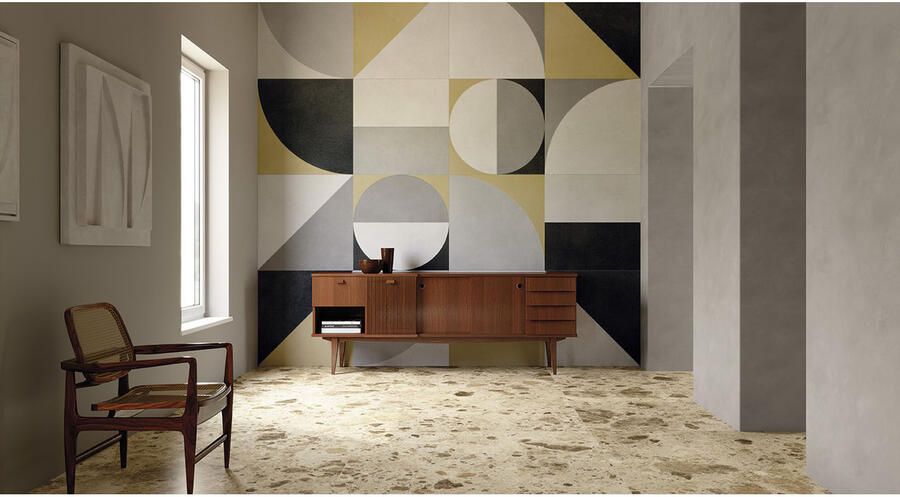 Fap Ceramiche Nativa Vloertegel | 80x80 cm | Gerectificeerd | Terrazzo | Glans Beige - Foto 2