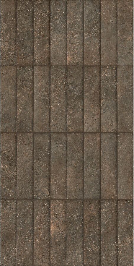Fap Ceramiche Nobu Vloer- en wandtegel | 6x24 cm | Natuursteenlook | Mat Bruin