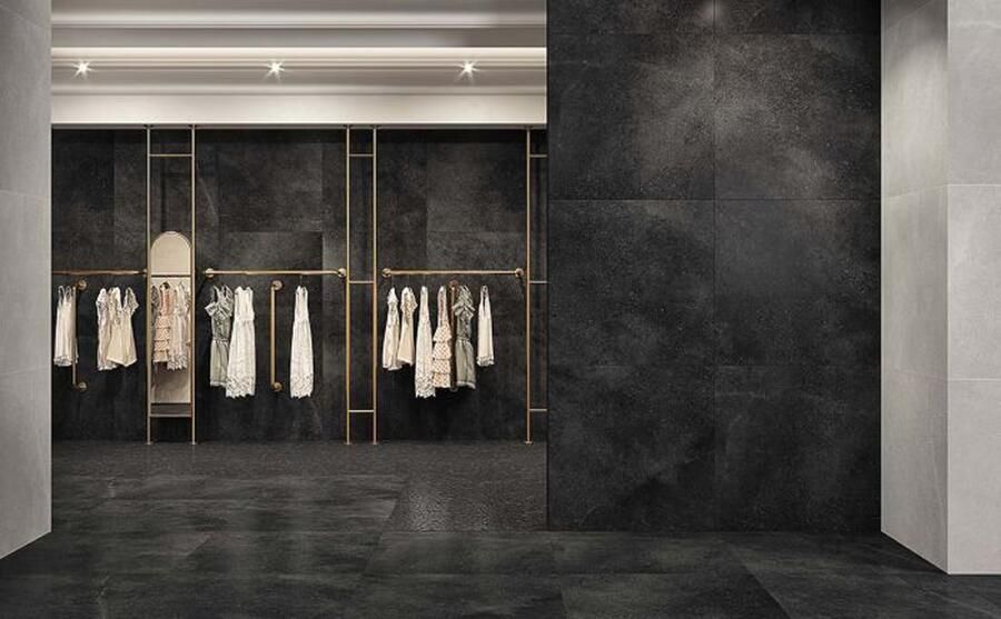 Fap Ceramiche Baldocer Ceramica Pierre wand- en vloertegel 45x90cm 9mm Vierkant gerectificeerd Natuursteen look Antraciet mat SW07311354-3