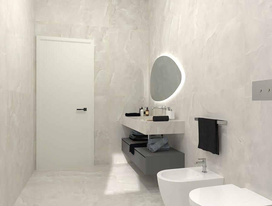 Fap Ceramiche Roma Gold Vloer- en wandtegel | 120x120 cm | Gerectificeerd | Natuursteenlook | Gepolijst Wit - Foto 3