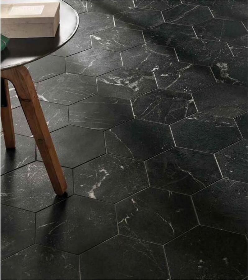 Fap Ceramiche Roma Vloer- en wandtegel | 22x25 cm | Marmerlook | Mat Antraciet - Foto 2