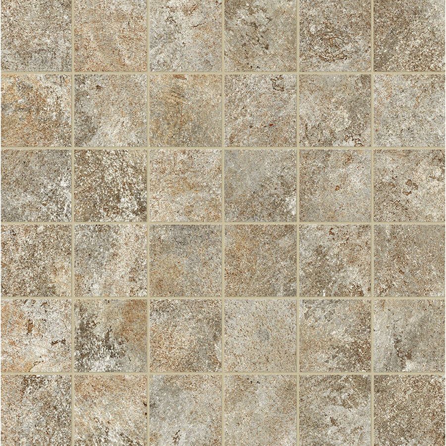 Fap Ceramiche Nobu Vloer- en wandtegel | 30x30 cm | Natuursteenlook | Mat Bruin Grijs