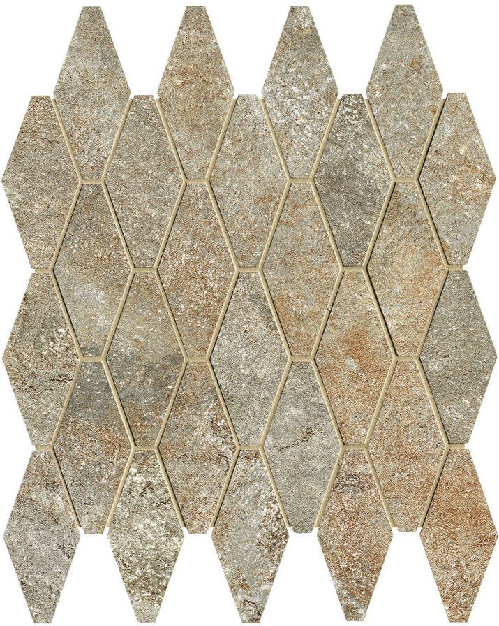 Fap Ceramiche Nobu Vloer- en wandtegel | 31x35.5 cm | Natuursteenlook | Mat Bruin Grijs