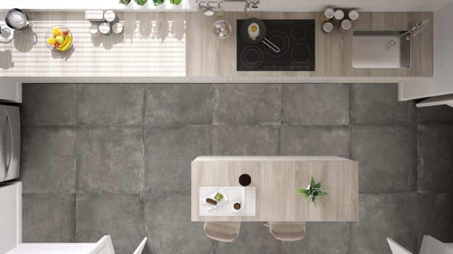 Flaminia Dream Smoke vloertegel beton look 80x80 cm antraciet mat