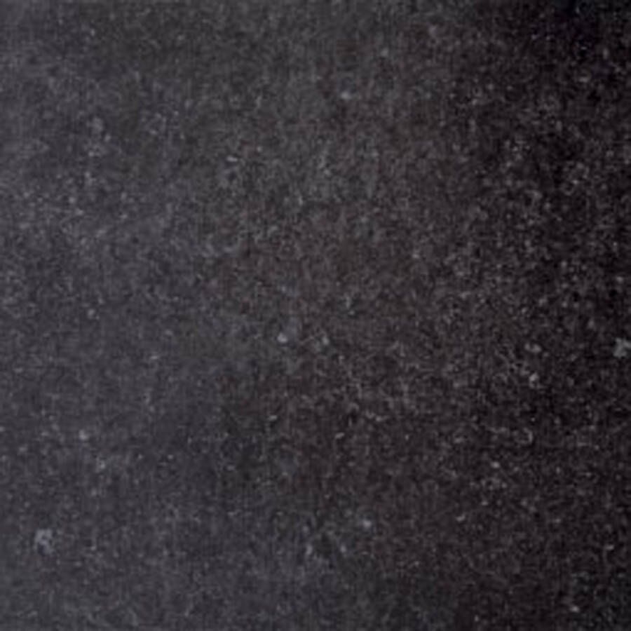 Flaminia Storm Black vloertegel natuursteen look 20x20 cm zwart mat