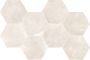 Flaviker Backstage Bisque Mosaico mozaiek hexagon 30x50 cm beige mat - Thumbnail 1