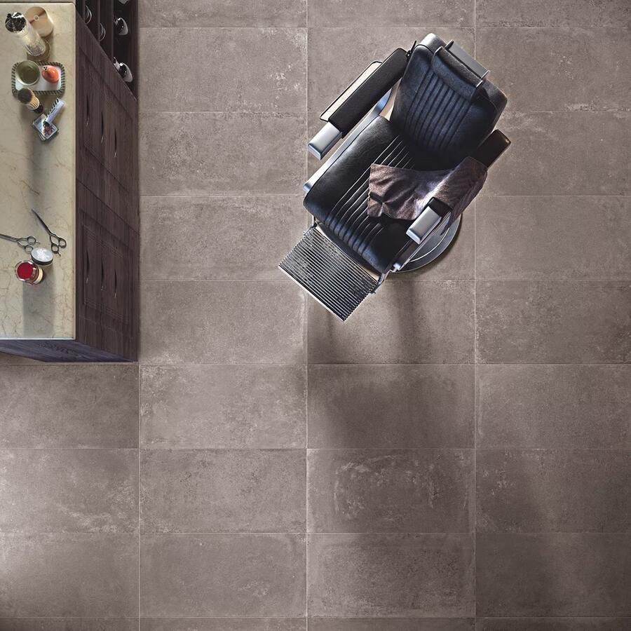 Flaviker Backstage Vloertegel | 60x120 cm | Gerectificeerd | Betonlook | Mat Grijs