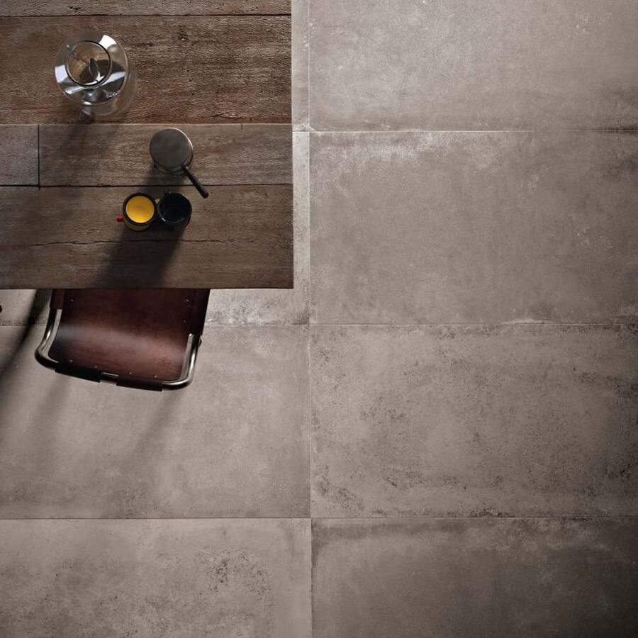 Flaviker Backstage Vloertegel | 60x60 cm | Gerectificeerd | Betonlook | Mat Grijs - Foto 2
