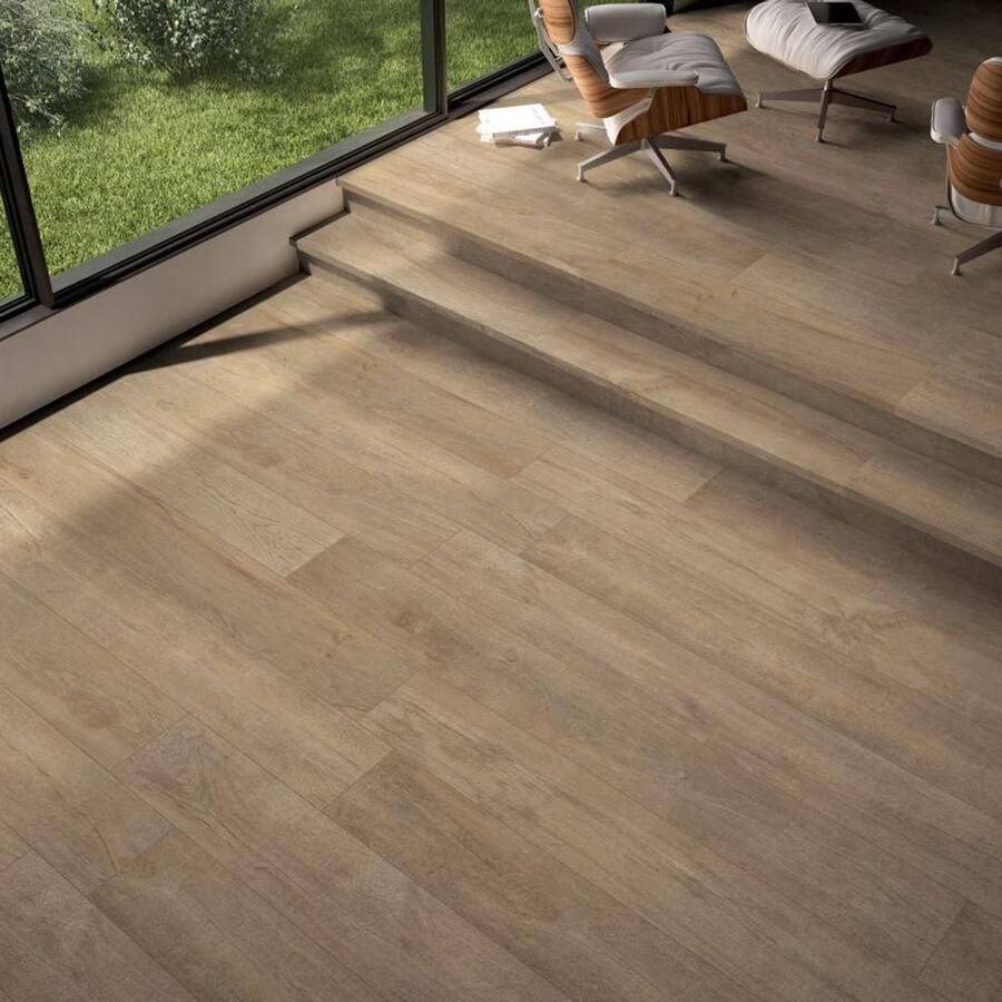 Flaviker Cozy Vloertegel | 26x200 cm | Gerectificeerd | Houtlook | Mat Bruin - Foto 2