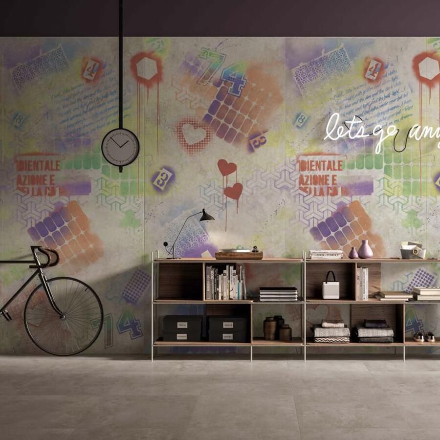 Flaviker Hyper Vloertegel | 80x80 cm | Gerectificeerd | Betonlook | Mat Grijs